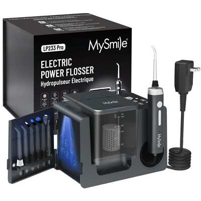 MySmile Water Electric Flosser Oral Irrigator 800ml Teeth/Braces 6 Tips Jet Pick