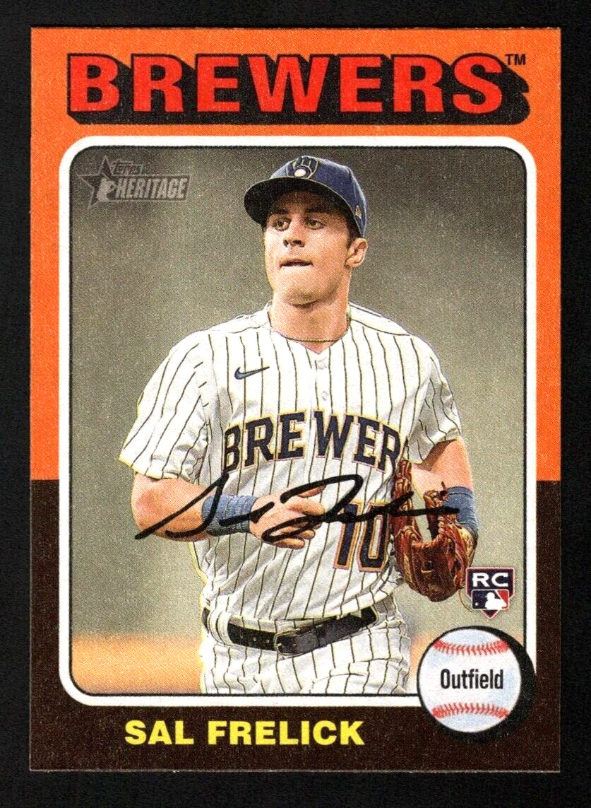 Sal Frelick 2024 Topps Heritage #451 Flip Stock Rookie RC SSP /5 Brewers