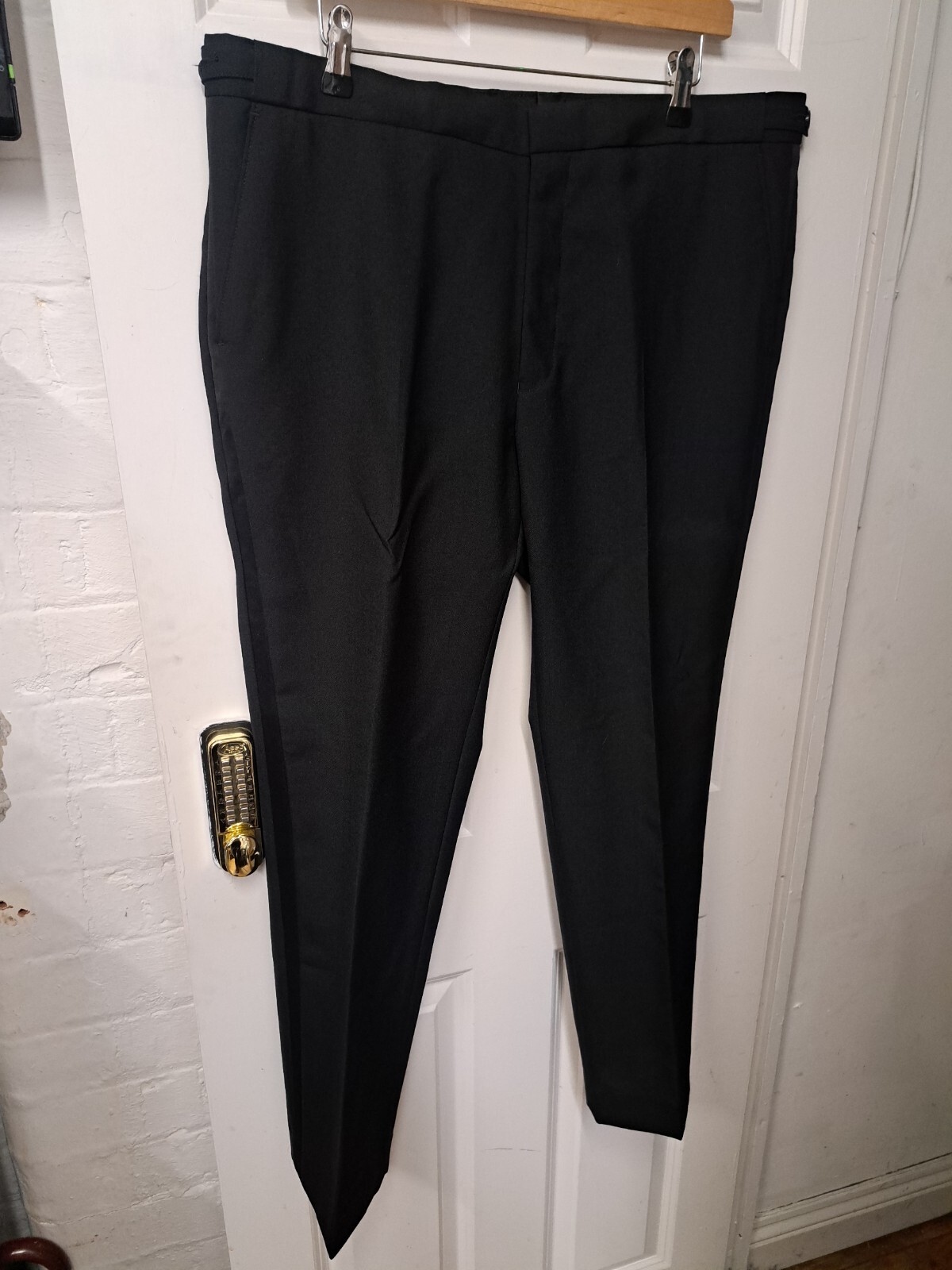 Pantalone tuta smoking Charlton grigio 38 corto nero London Savile fila cravatta