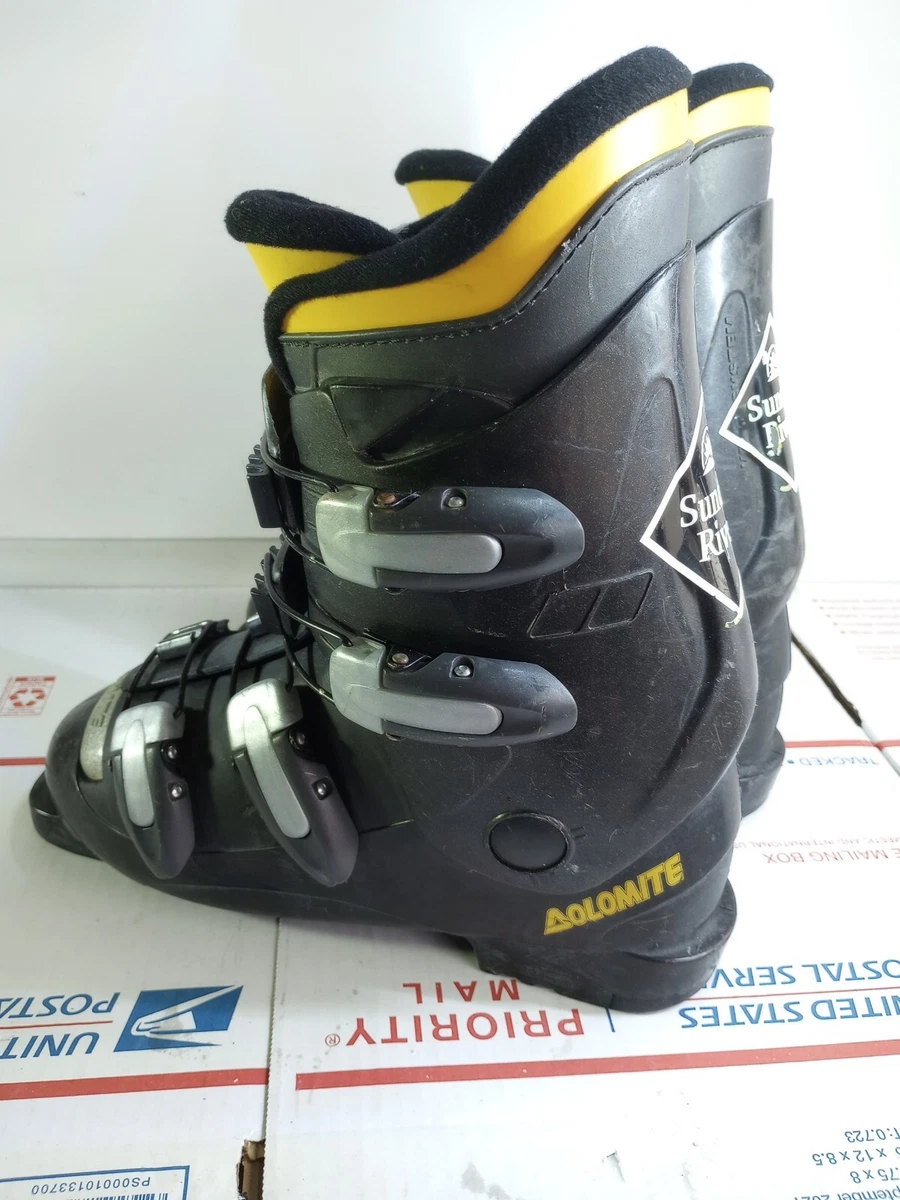 SKI BOOTS DOLOMITE BLACK AND YELLOW SIZE 25 MONDO POINT 290MM eBay