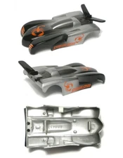 1pc 2003 SCORPION STRIKE Gray MicroScaleXtric HO Scale Slot Car Narrow BODY ONLY