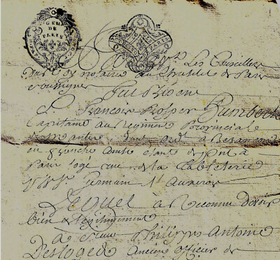 1773 dette & quittance HUMBERT capitaine de Besançon à