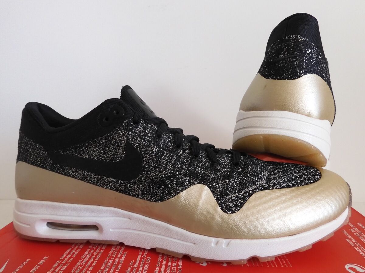 WMNS NIKE AIR MAX 1 ULTRA 2.0 FK FLYKNIT MTLC BLACK-MET GOLD WMNS NIKE AIR MAX 1 ULTRA 2.0 FK FLYKNIT MTLC BLACK-MET GOLD