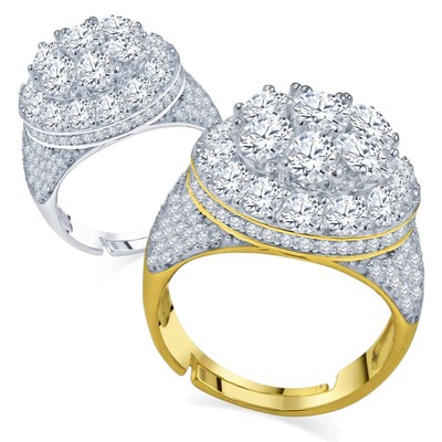 Sterling 925er Silber Micro Pave Ring - ANGELIC