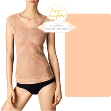 Wolford Sheer Coral Orange Tank Slip w/ Stitching Details, Multiple Sizes, NWT!