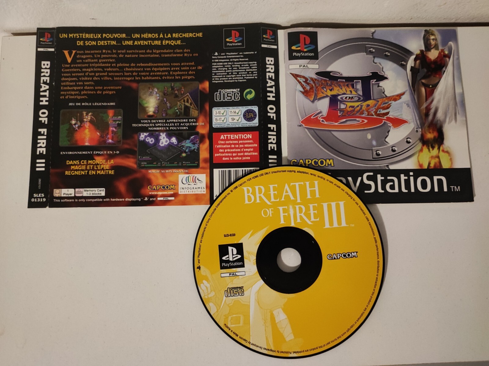 Sony Playstation PS1 - Breath of Fire III 3 - PAL VF SLES-01319