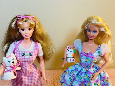 インディアBarbieフレンチ2個セット1995年ヴィンテージ  コレクション Vintage Lot Of Two Barbies 1995 Barbie Easter Basket 1996 Sweet