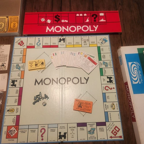 Parker Brothers 1961 Monopoly Real Estate Board Game Vtg. Salem Mass Des Moines