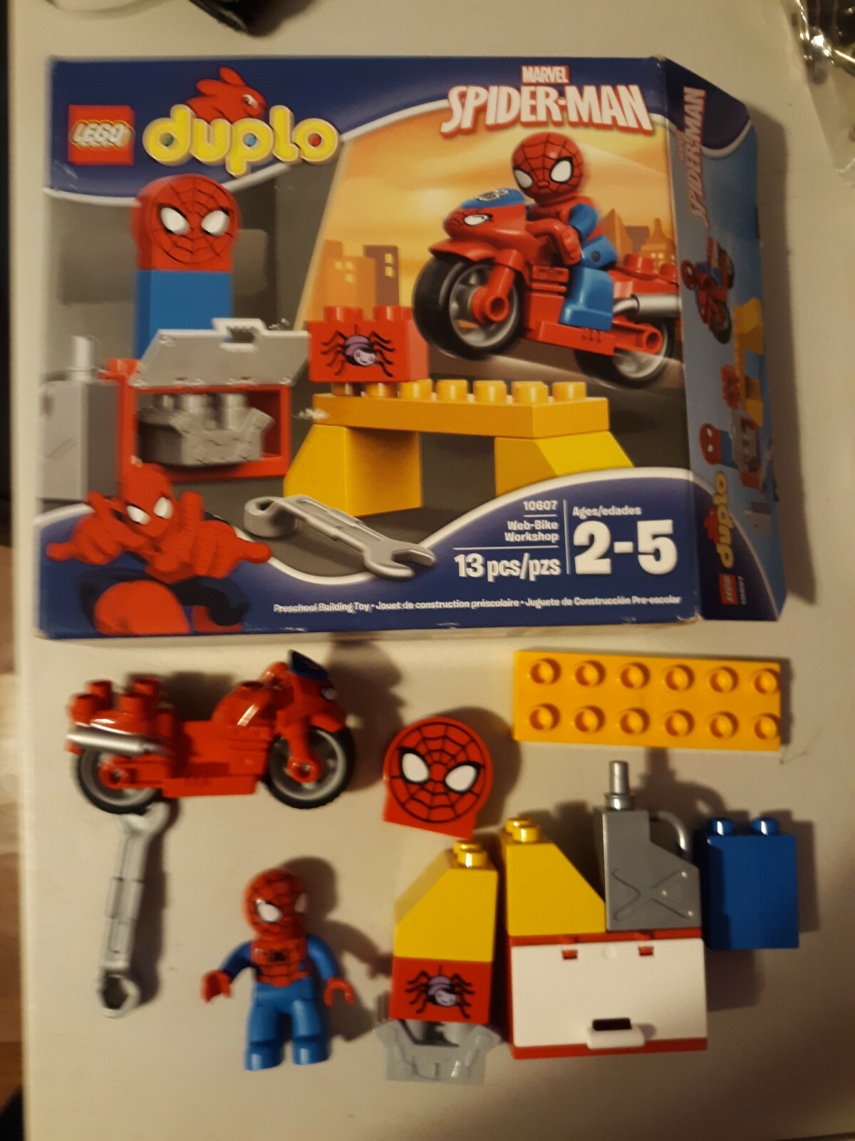 lego duplo spiderman bike