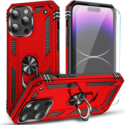 For iPhone 16 Pro Max/Pro/16 Case Phone Cover Shockproof +Glass Screen Protector