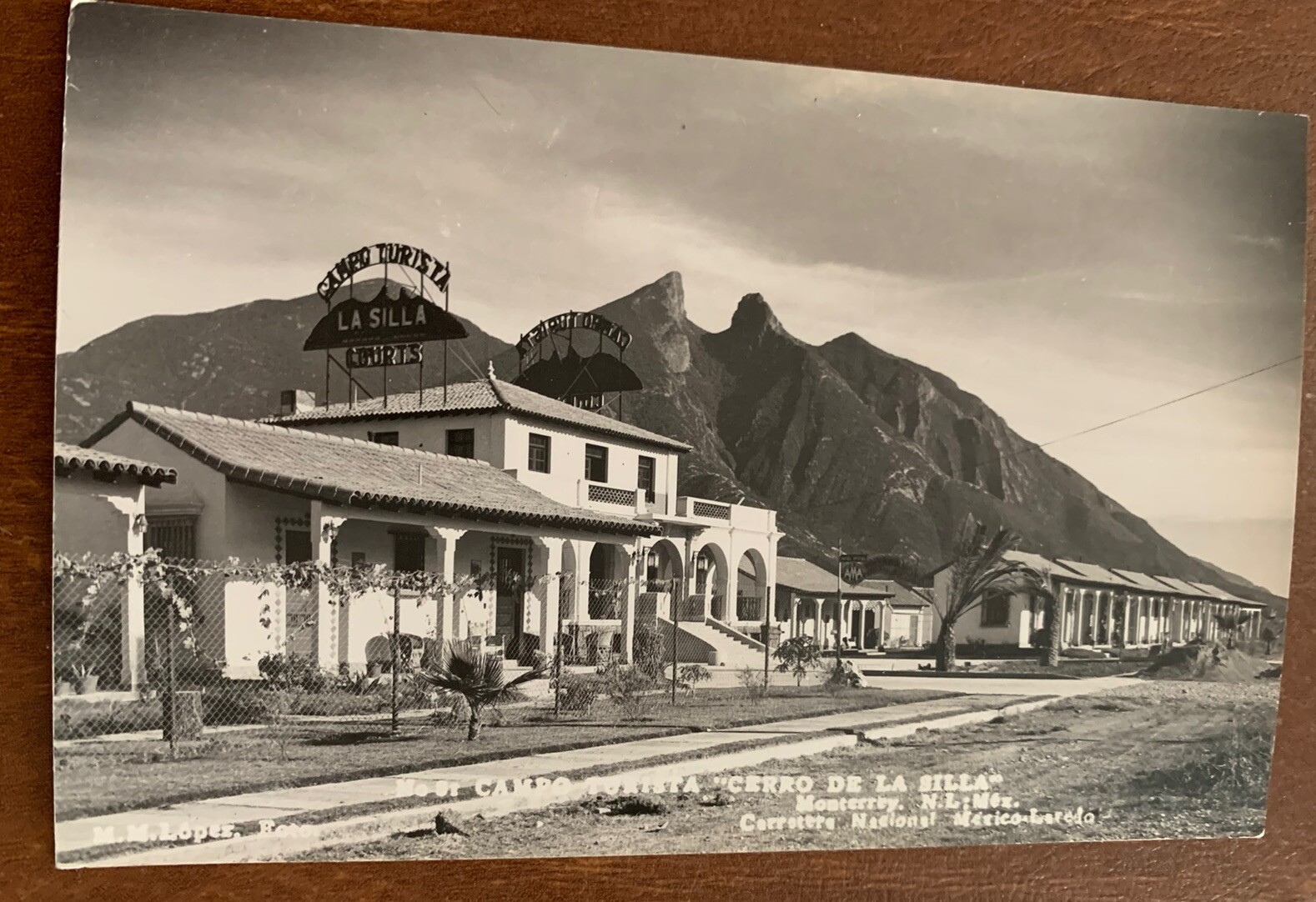 Foto Postal RPPC Campo Turista Cerro de la Silla Monterrey México