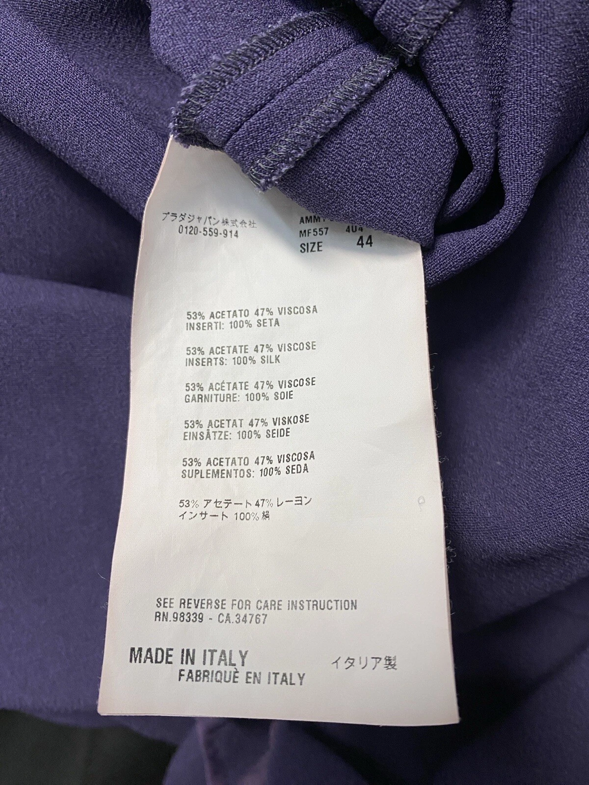 Abito elegante Miu Miu viola viola Miu Miu abito vintage