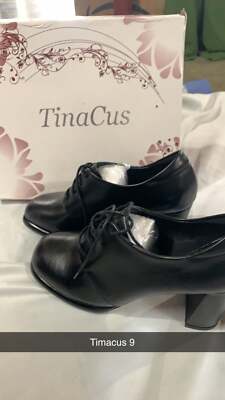 TinaCus Women's Genuine Leather Slip-On Pumps - Chunky Heel, Office Shoes