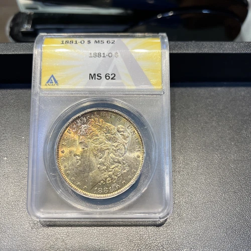 1881-O Morgan Silver Dollar $1 ANACS MS62 Nice Toning