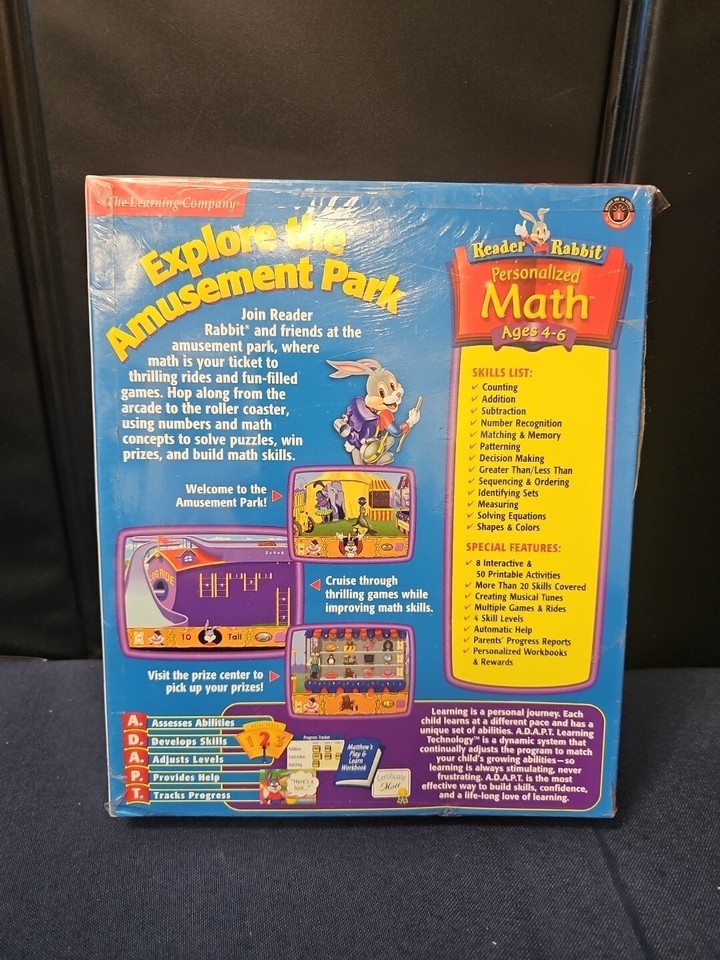The Learning Company Reader Rabbit Personalized Math Ages 4 -6 CD ...