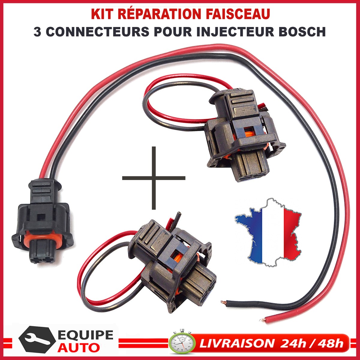 Reparatursatz Strahl Stecker Steckverbinder Injektor Bosch 2 Kabel 