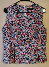 Women Nine West Geometric Print Sleeveless Top Size:  10