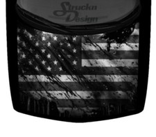American Flag Usa United States Grunge Truck Hood Wrap Vinyl Car Graphic Decal