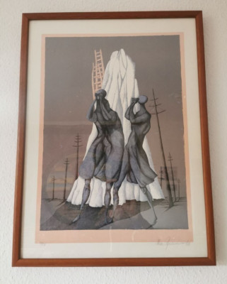 Bild Grafik Druck Kunstdruck Mac Zimmermann 1970 - limitiert + signiert - selten