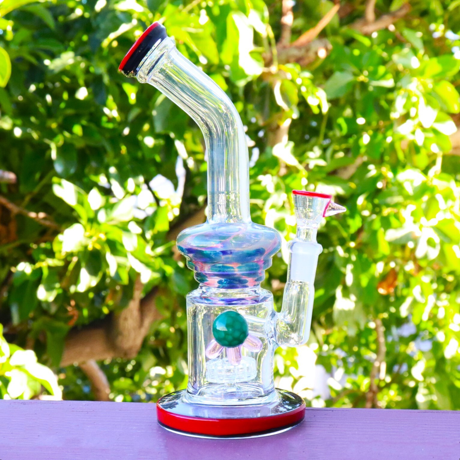 9" Guava Honeycomb Marble Glass Bong Tobacco Smoking Herb Water Pipe THB-28