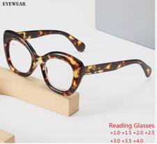 Cat Eye Reading Glasses For Women Classic Thick Frame Clear Lens Glasses New