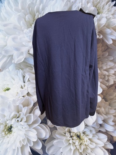 Silverts easy on easy off snap Open back button Front cardigan navy blue XL new - Picture 2 of 9
