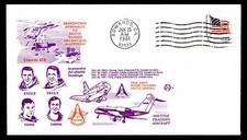 1981 LAUNCH CREW ASTRONAUTS FLY SHUTTLE TRAINING AIRCRAFT - U.S. 1597 ESP 3919