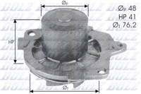 Dolz Wasserpumpe FüR Opel Zafira B A05 Astra H Caravan L35 Vectra C L48 L08 L70