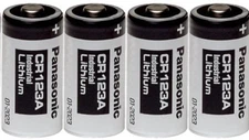4 Panasonic CR123A CR 123a Industrial Lithium Batteries