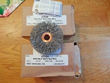 Lot of 20 MBC 3" WIRE WHEEL Stainless Copper Hub .014" WIRE. NIB. USA MADE.