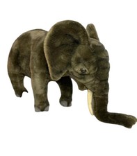 Fao Schwarz Hansa 16" Dark Brown Elephant Rare Toys R Us Plush Stuffed Animal