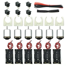 6 Set Small Dc Motor Mini Electric Hobby Motors 1.5V-3V 24000Rpm With 2X1.