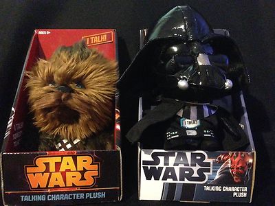 Star Wars Chewbacca &  Darth Vader 8 1/2-Inch Talking Plush Set Underground Toys