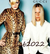 Gucci By Tom Ford 1999 Runway Leopard Print Tie Coat Leather Lined Chic!