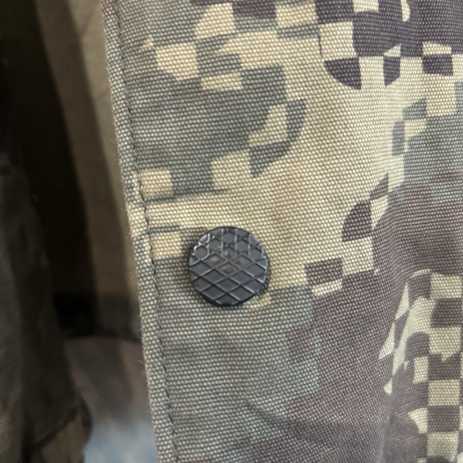 Vans Jacket Mens Medium Green Brown Digital Camo Canvas Snap Skater thumbnail 5