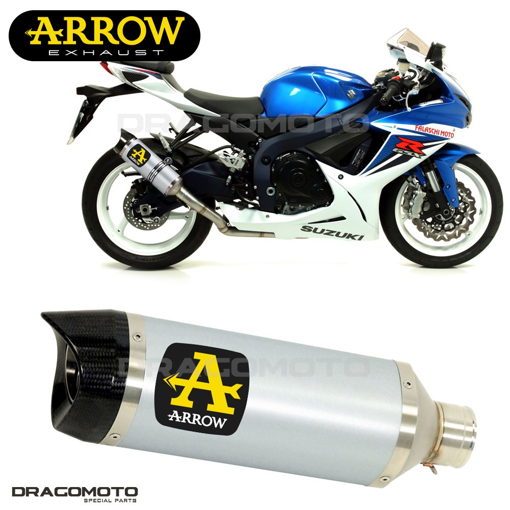 Silencieux ARROW Thunder en aluminium pour moto Suzuki GSX-R 750 modèles 2011 à 2012