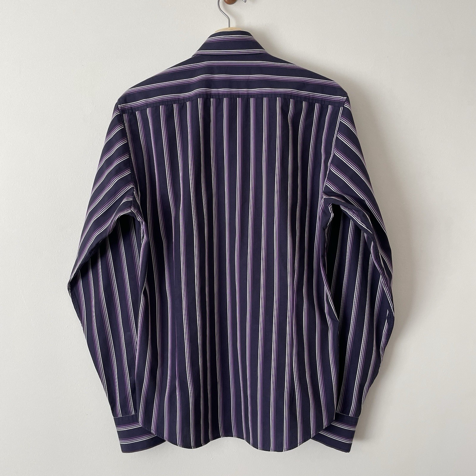 Camicia Yves Saint Laurent vintage uomo media M anni 90 viola a righe YSL