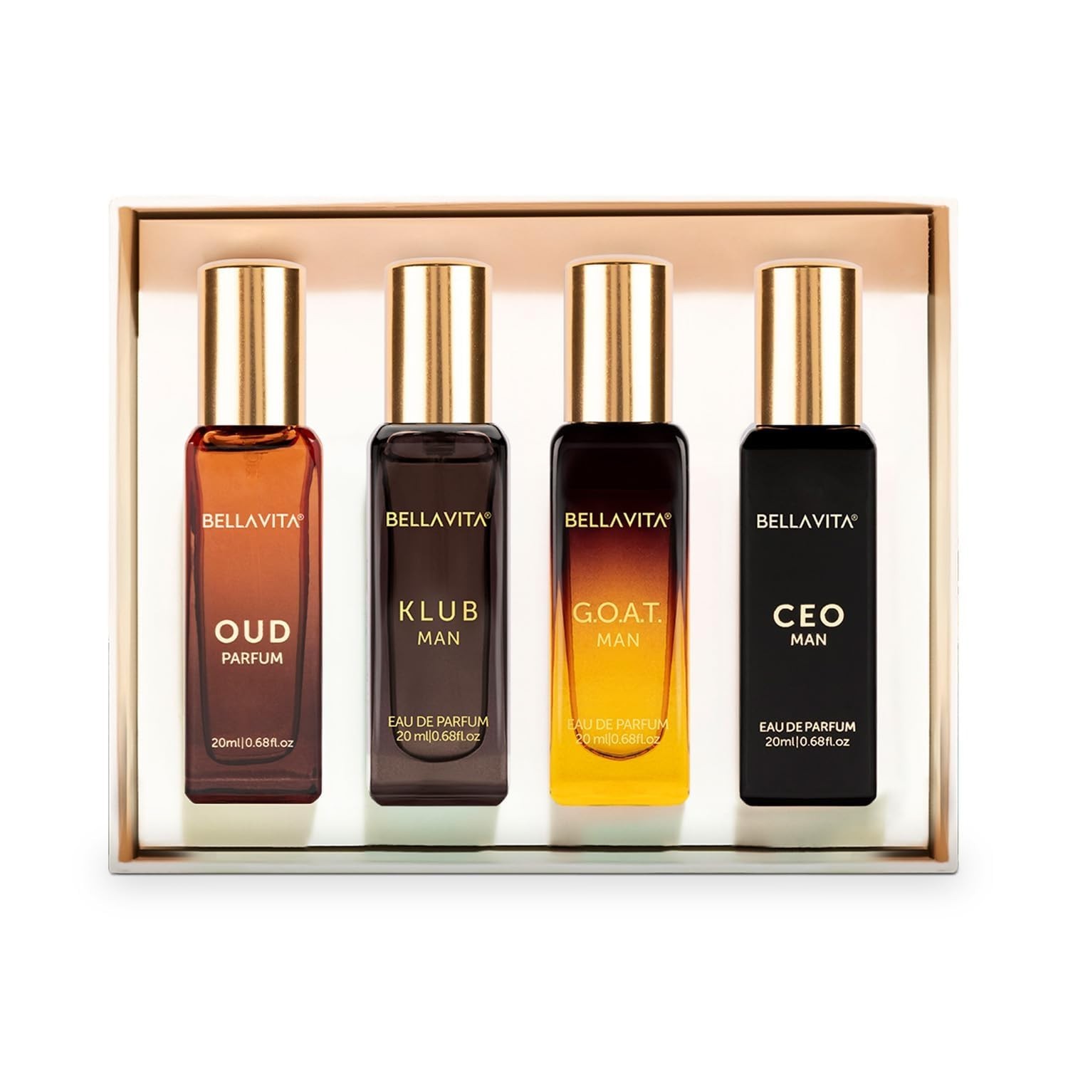 Bella Vita Luxury Perfume Gift Set for Men KLUB, OUD, CEO, G.O.A.T