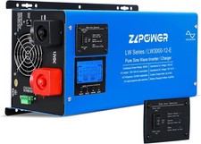 3000W Pure Sine Wave Inverter Charger LCD Display Off-Grid & Emergency Power