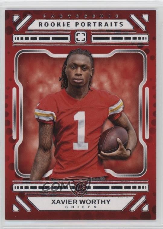 2024 Panini Photogenic Rookie Portrait Xavier Worthy #200 Rookie RC 3pb