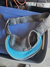 Yudodo Pet Dog Cat Sling Carrier Hands-Free Mesh Travel Bag - Blue/Grey