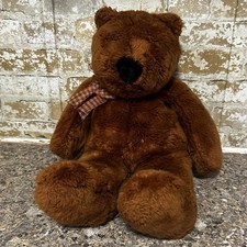 Animal Alley Toys R Us Plush Teddy Bear Light Brown 20 Large Scarf Tie Vtg
