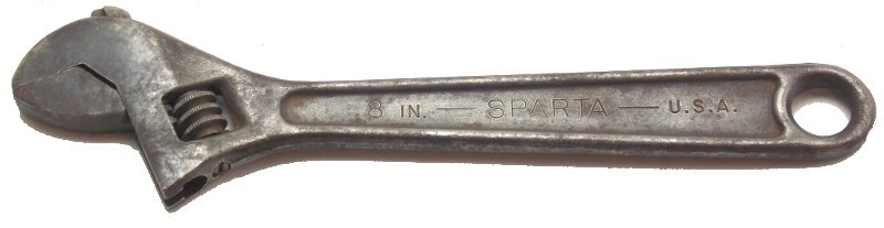 Sparta 8" Crescent Adjustable Wrench Model A-308 Forged Alloy Made in USA Used