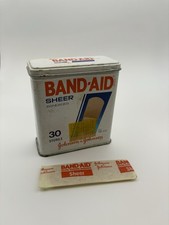 Vintage Metal Band-aid Tin With One Sheer Band-aid. Code #4626 Made In the USA