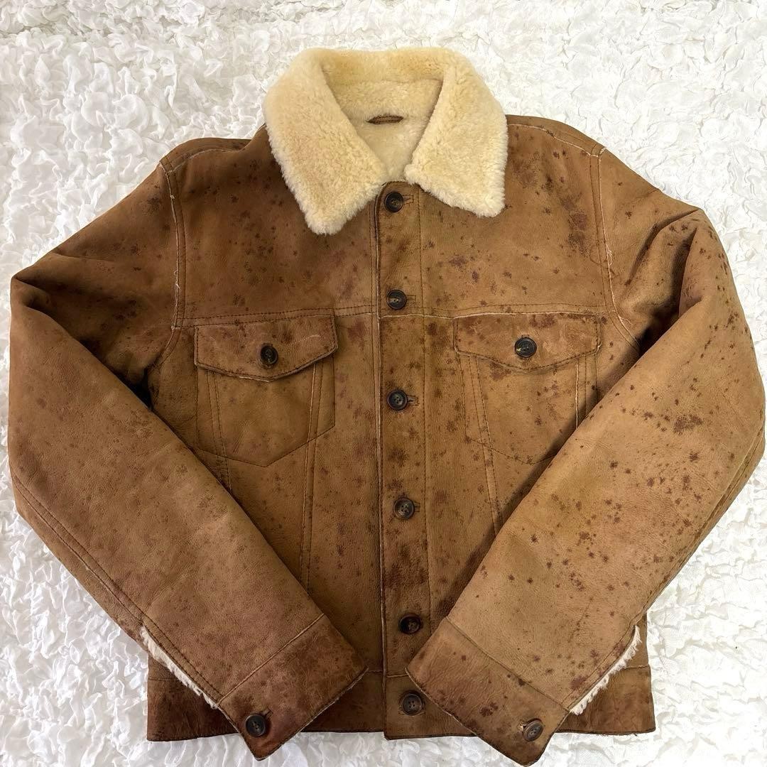 GUCCI Genuine leather shearling jacket Gucci