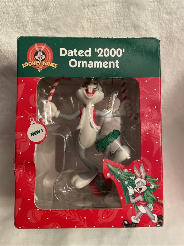 Vintage Trevco 2000 Looney Tunes Bugs Bunny Christmas Tree Ornament