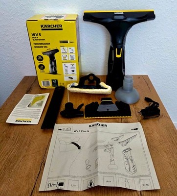 Fenstersauger Kärcher WV 5 N Black, inkl. Sprühflasche mit Mikrofaserwischer NEU