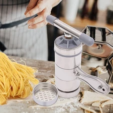 7.28*5.51in SS Manual Noodles Press Hand Crank Spaghetti Dough Press Machine
