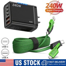 240W Supe Fast Charging USB Type C Wall Charger For Samsung iPhone Android Phone