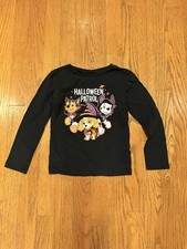 Paw Patrol Girls 4T Shirt Black  Halloween Patrol  Skye Marshall Chase